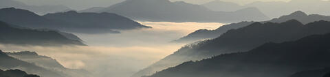 Mountains with fog